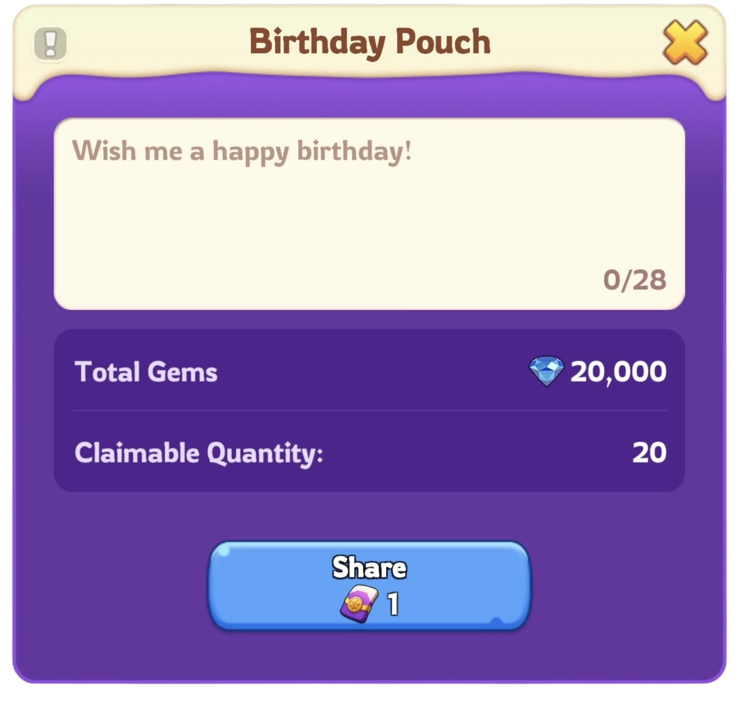 Birthday Pouch