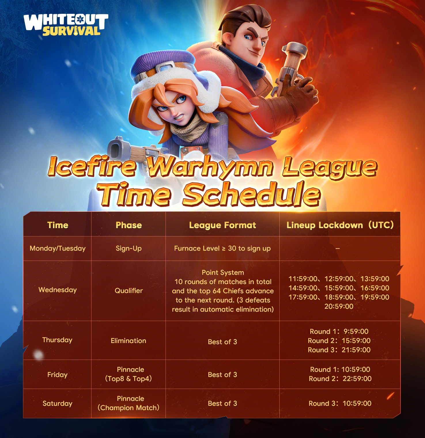 IWL Weekly Schedule